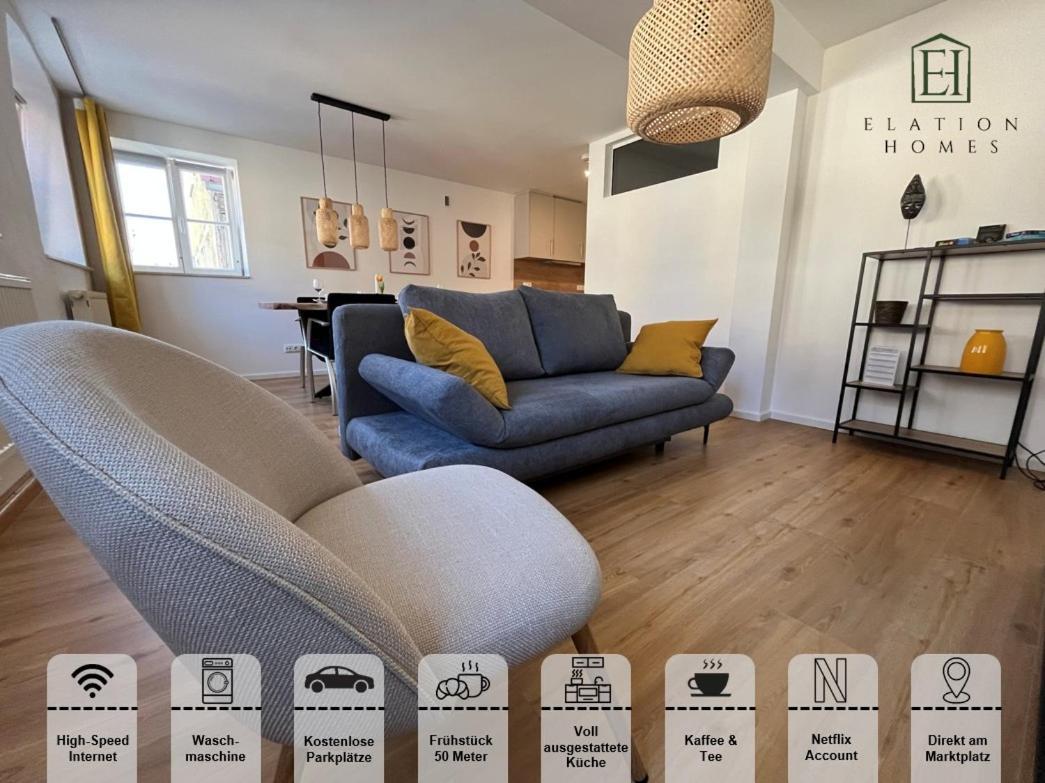 Traumhafte Business & Relax Wohnung Direkt Im Stadtkern Oettingens By Elation Homes Oettingen in Bayern Eksteriør billede